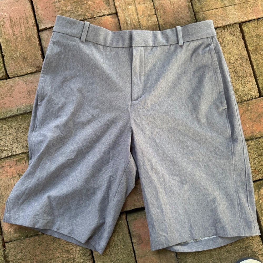 Nike Golf Shorts Mens 32 Heather Grey Standard Fit Flat Front‎ Performance Golf